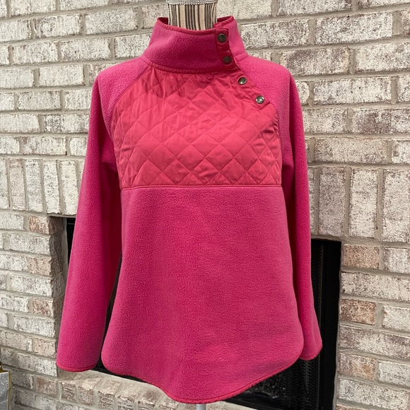 J. Crew Sweater Pink Sweater Fleece Sweater Sweatshirt hot pink Size Small - Picture 2 of 8